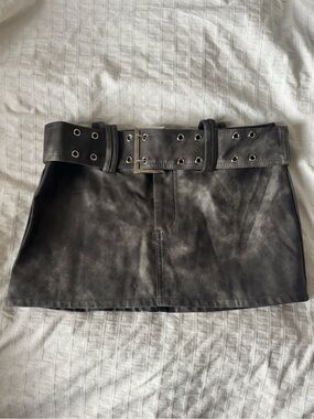Fashion Nova Faux Leather Micro Mini Skirt